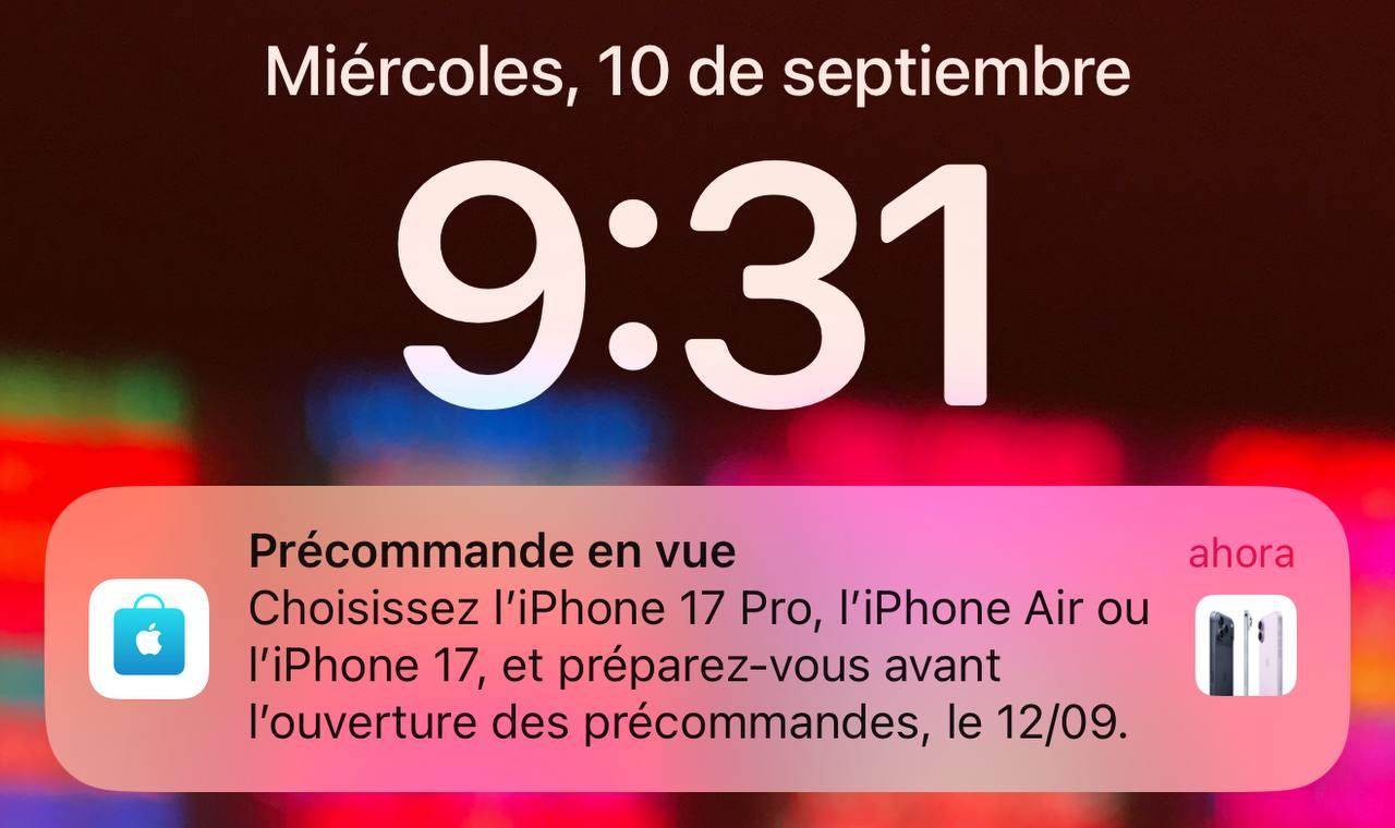 Notification of apple telling me to prepare to preored the new iPhone (yes, prepare for pre-order)